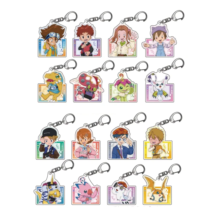 Yagami Taichi Agumon Digimon Piyomon Tailmon Ishida Yamato Palmon Ishida Yamato Takaishi Takeru Acrylic Keychain Bag Pendant