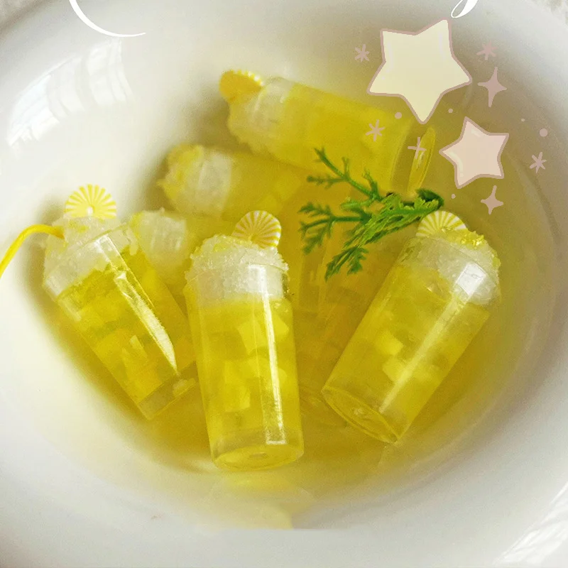 1/2 قطعة 1:12 مقياس دمية صغيرة الأناناس عصير شرب كوب نموذج مايكرو مصغرة المشروبات ديكور للطفل التظاهر اللعب اللعب #6