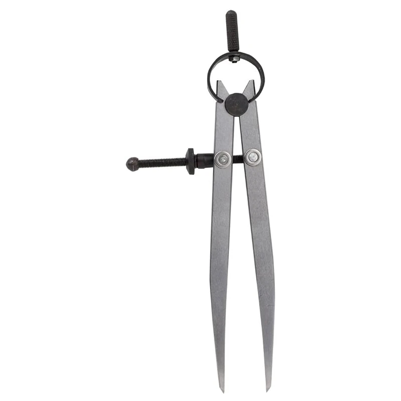 A63K& 6 Inch Adjustable Lockable Steel Divider Wing Leather Compass