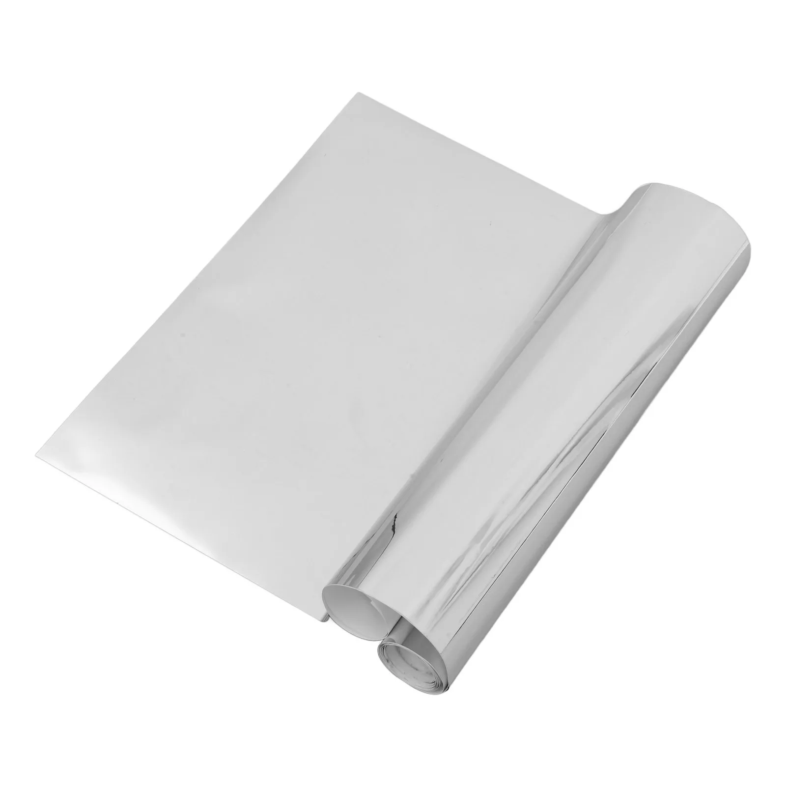 

1 Roll Self-Adhesive Mirror Wall Sticker Decorative Mirror Sheet for Bathroom Bedroom Vanity Household Non Breakable Clear