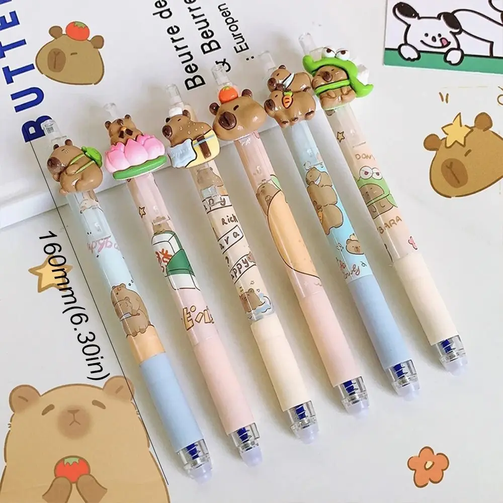 Kawaii Cartoon Capybara Gel Pen School Office Supplies Stationery Gift Students Cute pens pretty aesthetic