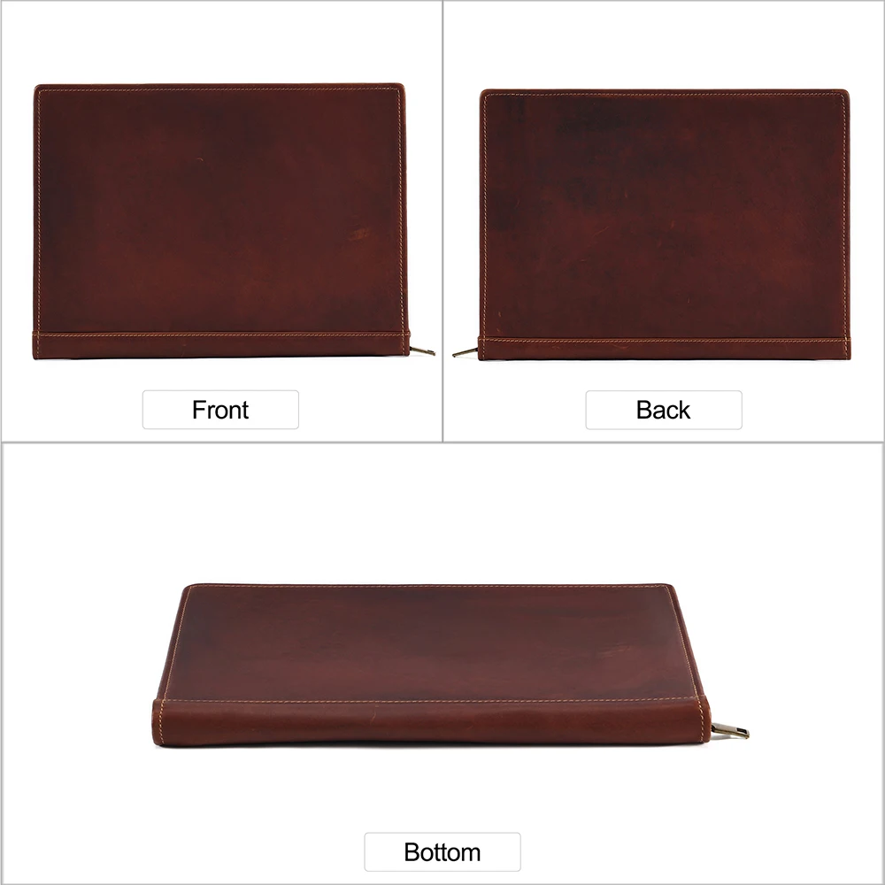JOYIR Genuine Leather A4 File Organizer Folder for Documents Portfolio Bag Card Holder Office Business Portfolio for 12.9\