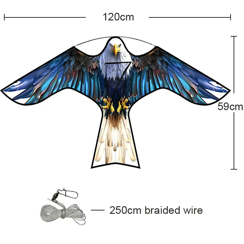 Outdoor Toys 47 Inch  Bird Scaring  Eagle Kite Good Flying For Garden/Orchard/ Farm