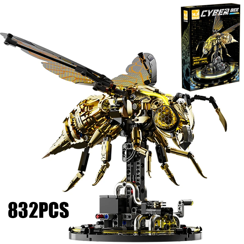

747PCS Or 832PCS Creative Mechanical Mosquito Bee Building Blocks With Power Motor With LED Light Construction Bricks Toy Gift