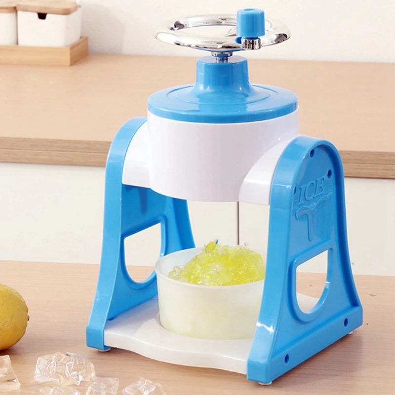 1 PCS Shaved Ice Machine Home Small Manual Ice Crusher Summer Hand-Shake Ice And Hail Ice Ice Breaker Make Ice Maker Blue