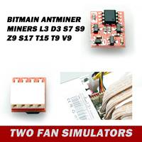 Fan Simulators for Bitmain Antminer Miners L3 D3 S7 S9 Z9 S17 T15 T9 V9 2Pcs