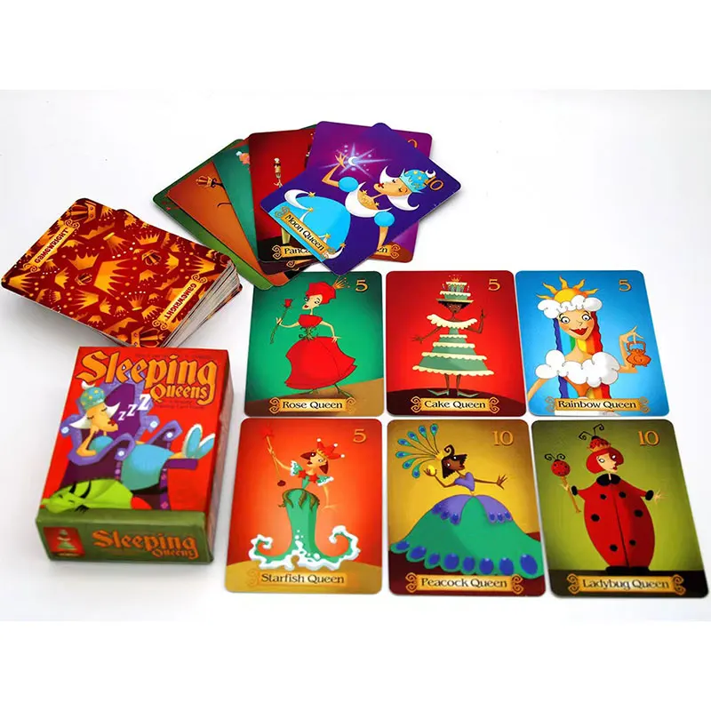 Full English Sleeping Queens Board Game Card Family Gift Wake Up Queen Strategy Game Fun Childrens Game Card