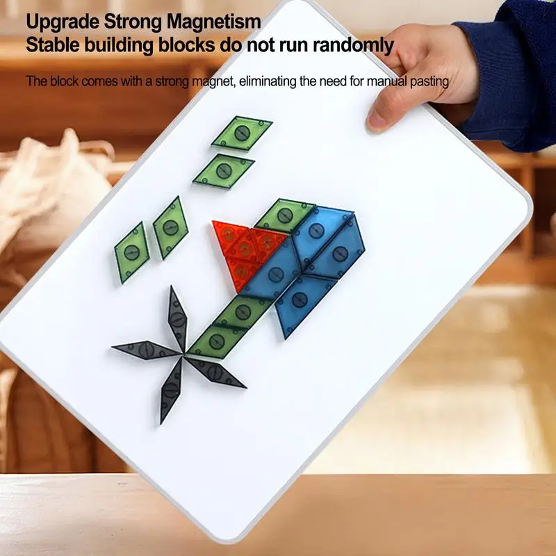 Magnetic Puzzle Blocks Funny Magnetic Board Game Jigsaw Puzzle Mathematics Teaching Aids Graphic Toys For Kid Boy Girls Toddler