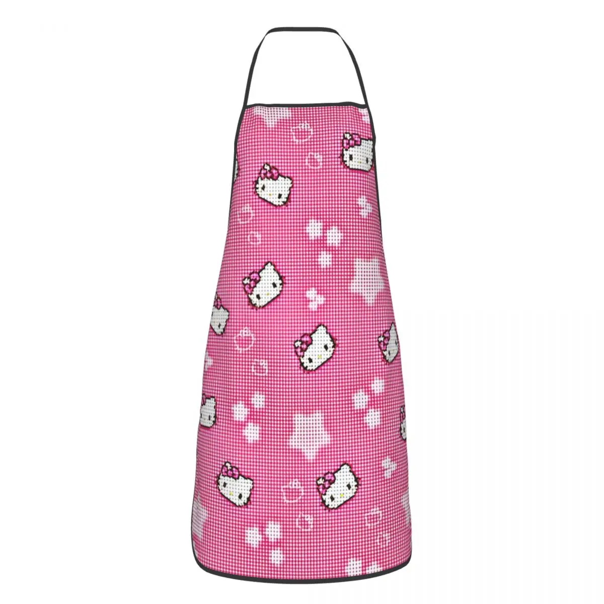 Sanrio Kawaii Hello Kitty Anime Polyester Aprons 52*72cm Cuisine Grill Baking Bib Tablier Gift Pinafores for Chef Barista