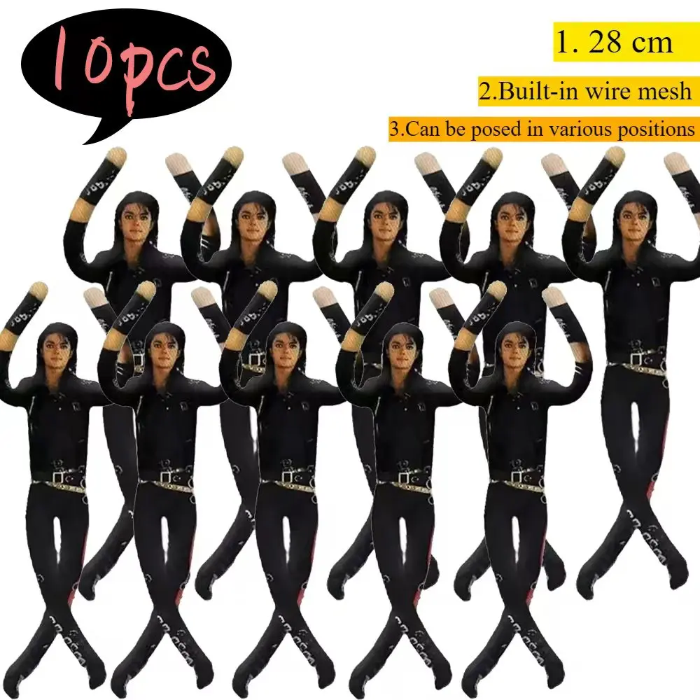 Poupée en peluche articulée Michael Jackson pour cosplay d'anime, figurine décorative pour chambre, accessoire de déguisement, cadeau