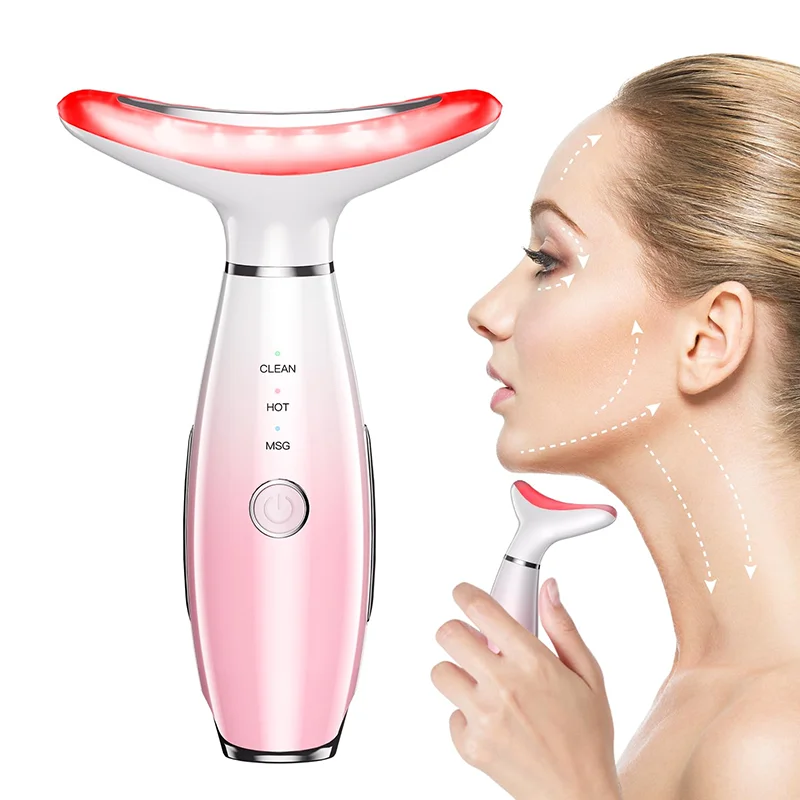 

Neck Face Massager, Skin Care Face Massage Tool, 3-in-1 Facial Massager, Face Sculpting Tool with Thermals, Vibration