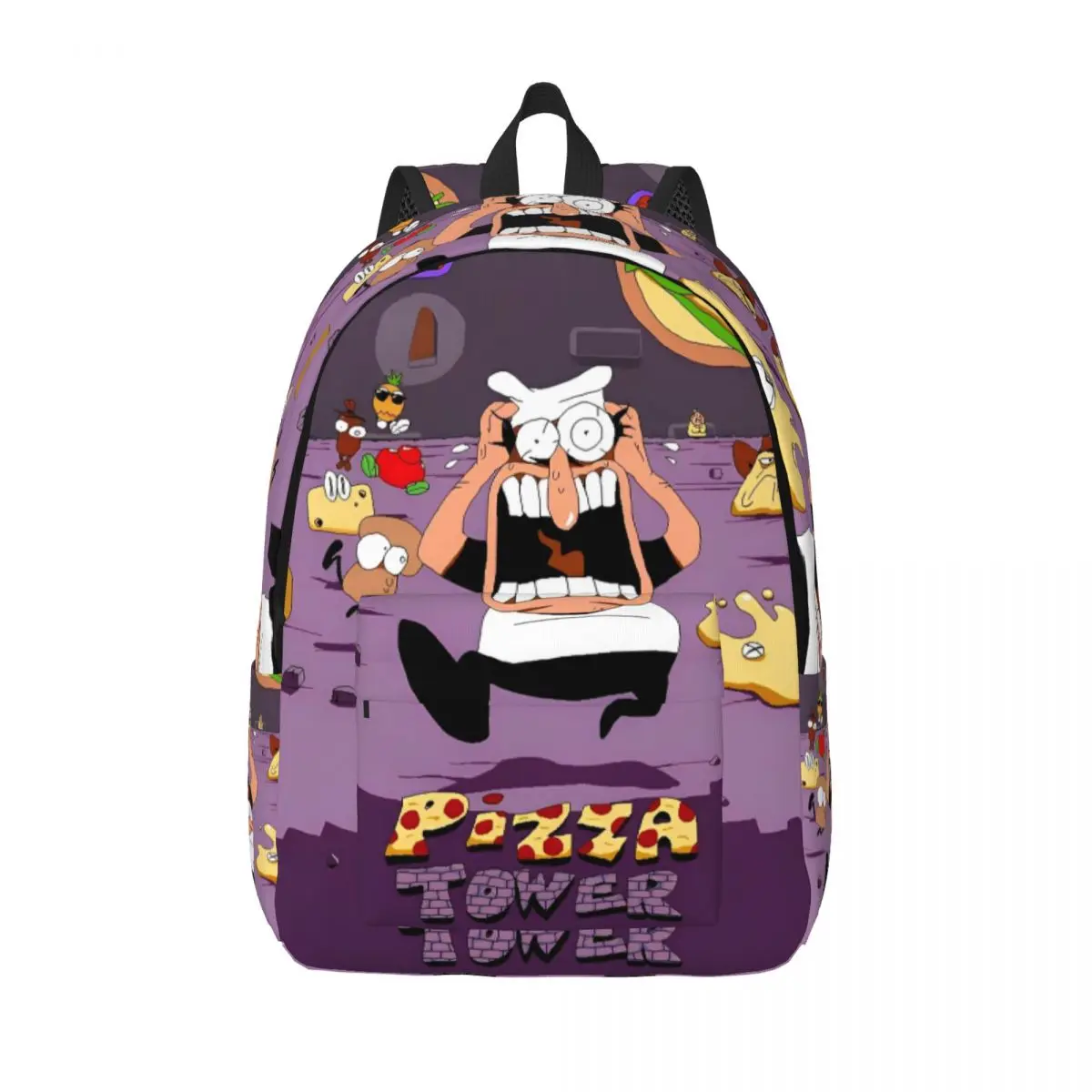 

Рюкзак для любителей игр Pizza Tower для мужчин и женщин, повседневный студенческий рюкзак для пешего туризма, путешествий, ноутбука, компьютера, легкая сумка на плечо