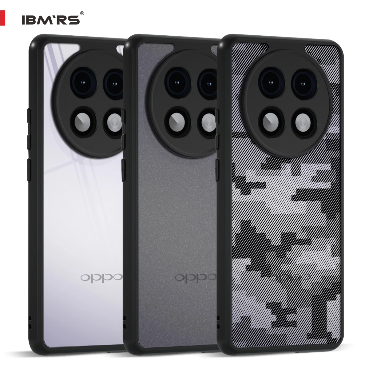 BMRS for Oppo A2 Pro camo case, Clear Hard Back Protective Cover