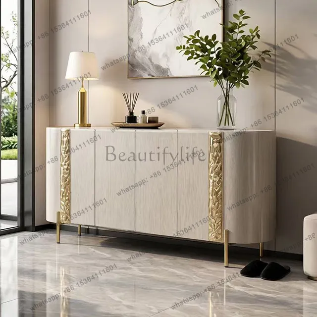 Light luxury Italian porch cabinet enters the door, high-end dining side cabinet