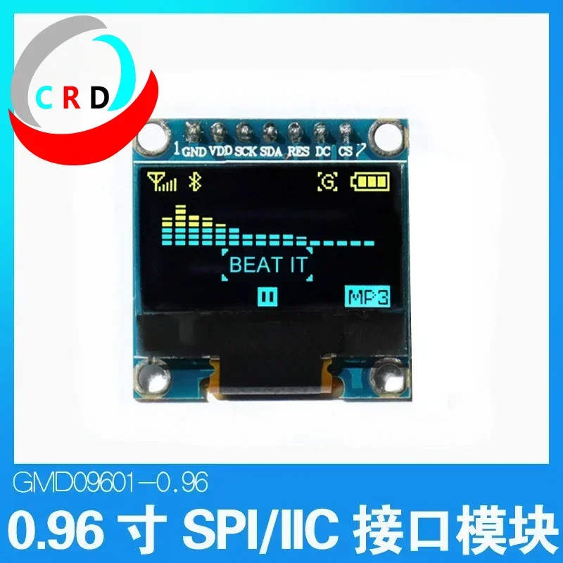 Tela lcd oled de 0.96 polegadas, 128x64ssd1306, tela pequena, módulo de 7 pinos, iic/spi, impressora 3d, display tft, pantalla soldada lcd