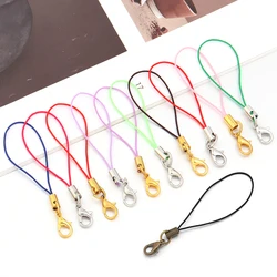 20pcs/lot Lanyard Lariat Cord Lobster Clasp Rope Christmas Bell Keychain Hooks Mobile phone Strap Charm Keyring Bag Accessories