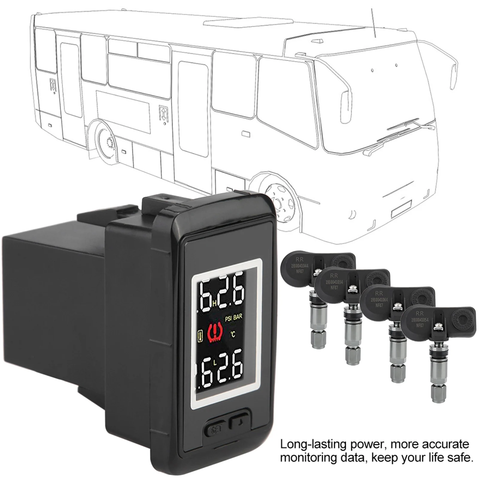 

TPMS Tire Pressure Monitoring System for Series Car Tire Pressure Monitor Tire Pressure for Tire Pressure Monitoring