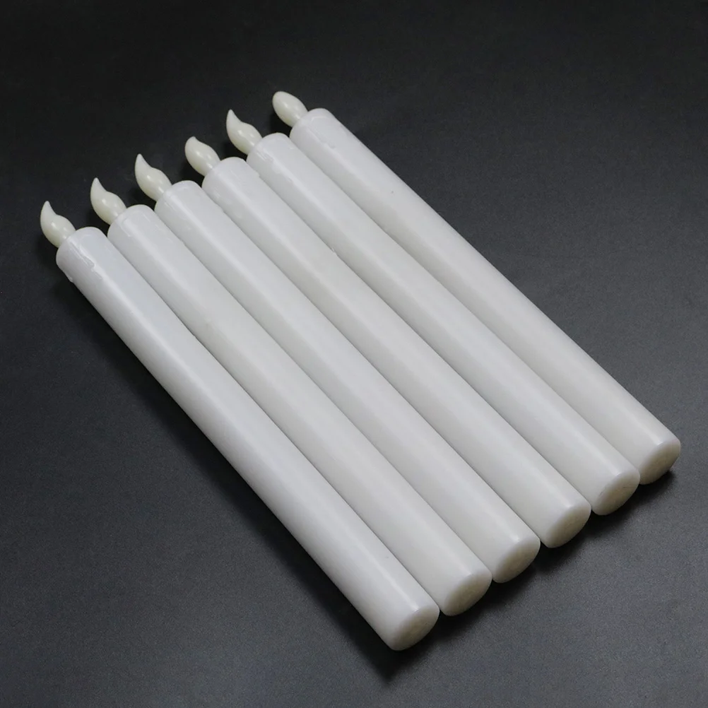 

6 Pcs LED Electronic Candles Long Lasting Flickering Flameless Powered Decorative Lights for Home Party Holidays