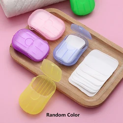 20Pcs/Box Disposable Soap Paper For Traveling Soap Paper Washing Hand Mini Paper Soap Scented Slice Sheet Bath Cleaning Supplies