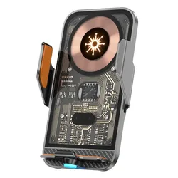 30W C02 Transparent Car Phone Holder Intelligent Induction Wireless Charger Electric Clamping Fast Charging For All Smartphone