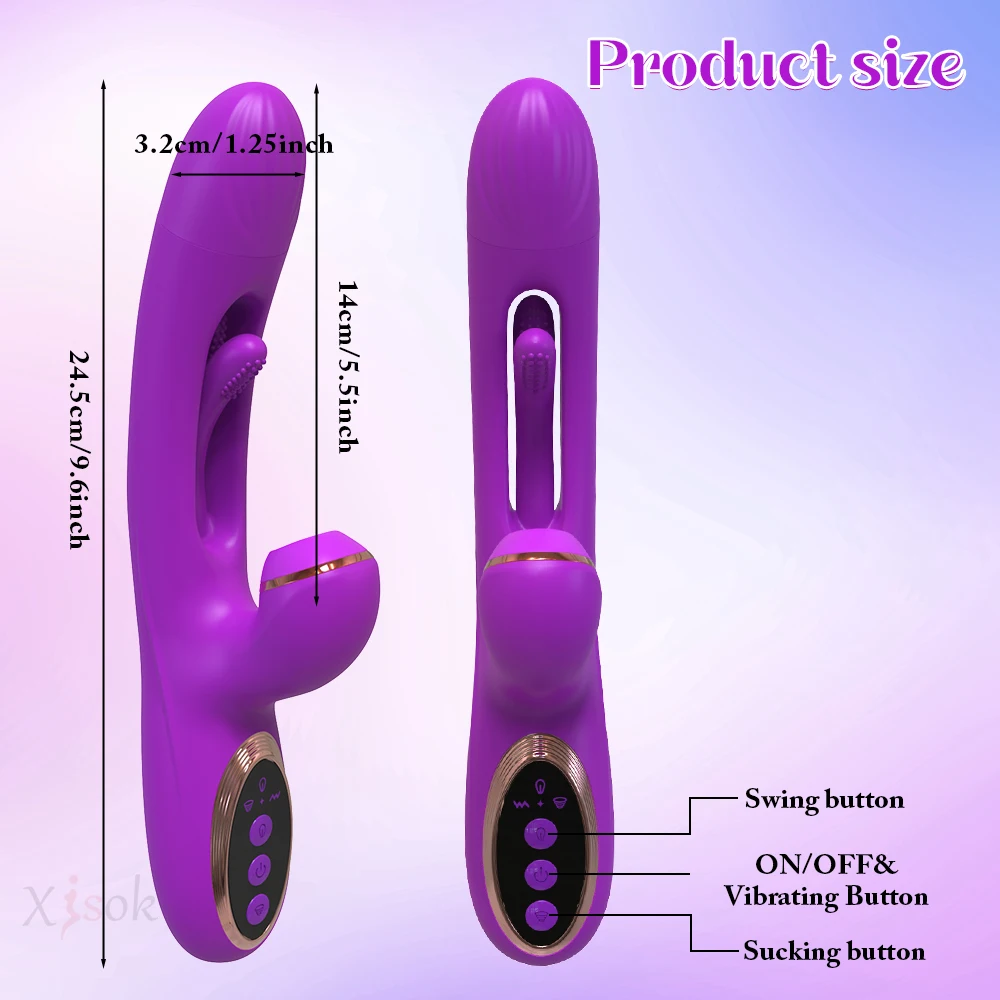 Powerful Sucking Patting Vibrator for Women Sucker Clitoris Stimulator G Spot Dildo Flapping Massager Sex Toy for Female Adults