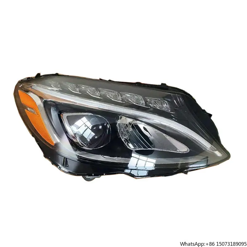 High Brightness LED Lens With Daytime Running Light for  W205 C300 C200 C260 Durable Headlight