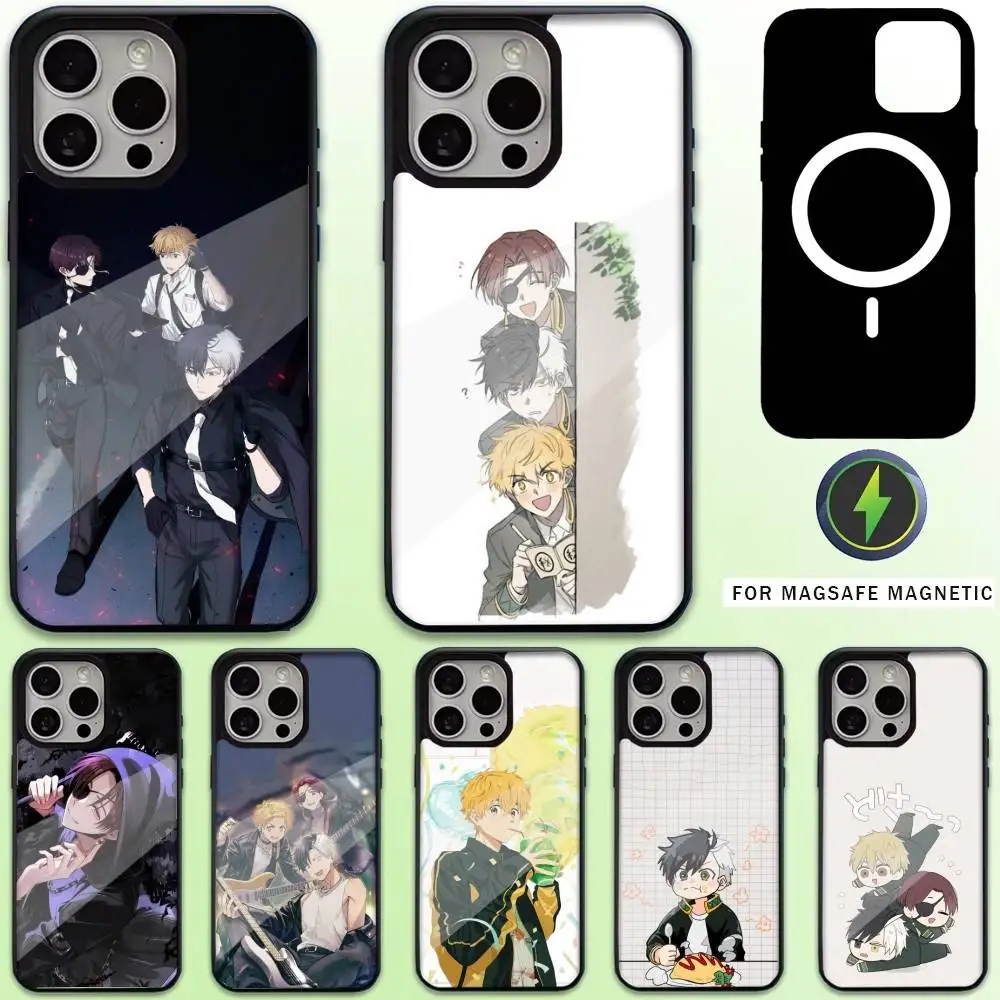 

Anime W-Wind B-Breaker Phone Case For iPhone17,16,15,14,13,12,11 Plus,Pro Max Magnetic For Magsafe Wireless Charging
