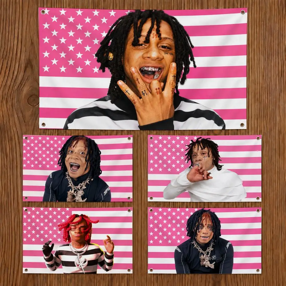 T-trippie Rapper R-Redd Flags Durable Outdoor Indoor Festive Decoration Classic Design Wall Room Banner