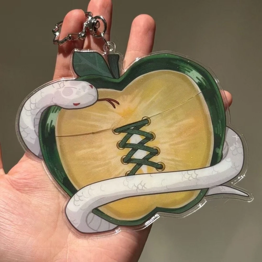 Snake & Apple Acrylic Gothic Anime Badge Display Keychain Badge Holder Versatile Display Protect Store Photo Props Accessories