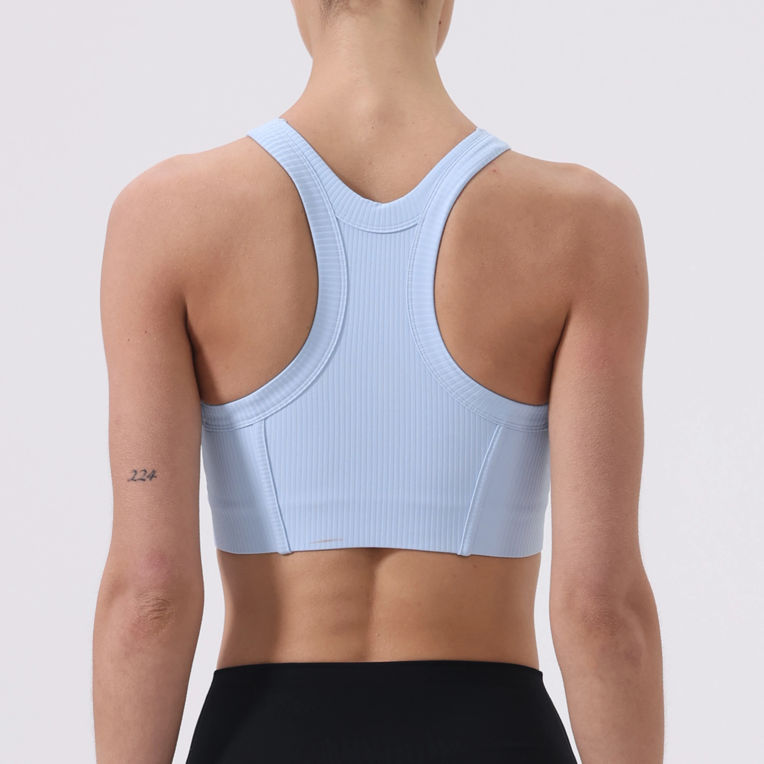 Women Yoga Bra Tank Tops for Fitness Naked Feel Sport Ribbed Bra Gym Vest Women Camisole Workout Underwear Sportswear Outfit