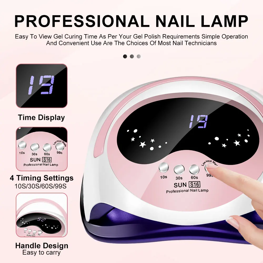 المهنية الأشعة فوق البنفسجية LED مسمار الفن مصباح مجفف مع 4 توقيت وأجهزة استشعار تلقائية LCD مجفف شاشة كبيرة لتجفيف هلام مسمار أدوات الرسم