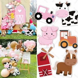 12/18/36inch Farm Theme KT Board Tractor Animals Cow Pig Party Birthday Baby Shower Girls Boys Party Decor Backdrop