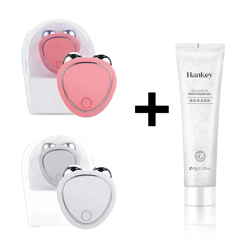 

Electric Facial Lifting Roller EMS Massager with Gel Face Microcurrent Skin Tightening Rejuvenation Face Massage Beauty Care