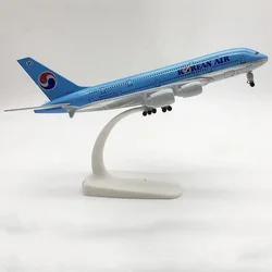 Korean Air A380 Metal Diecast Airplanes Model 20cm AIRBUS 380 Airways Plane Model Aircraft Model Plane Parts Home Decoration