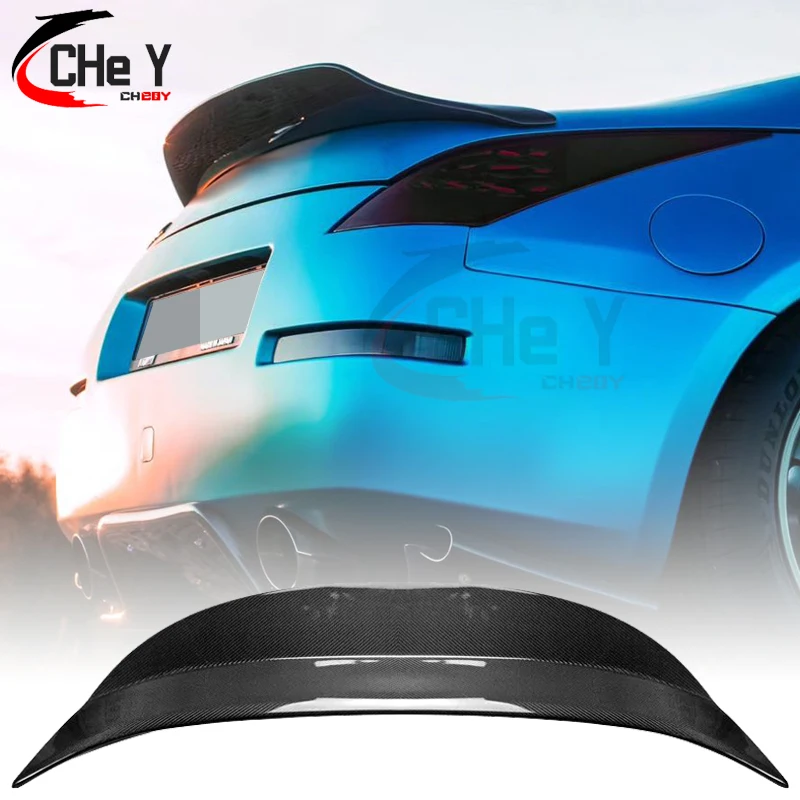 For 2003-2008 Nissan 350Z AJT3 Fairlady Z33 | Rocket Bunny Style Duckbill Rear Trunk Lid Wing Real Carbon Fiber GT Spoiler