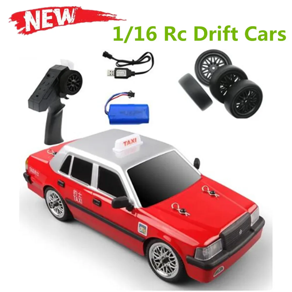 

2.4G Drift Rc Car 4WD 1:16 Full Scale Taxi Car Model Vehicle Car RC Racing Car Toy For Children Christmas Gifts