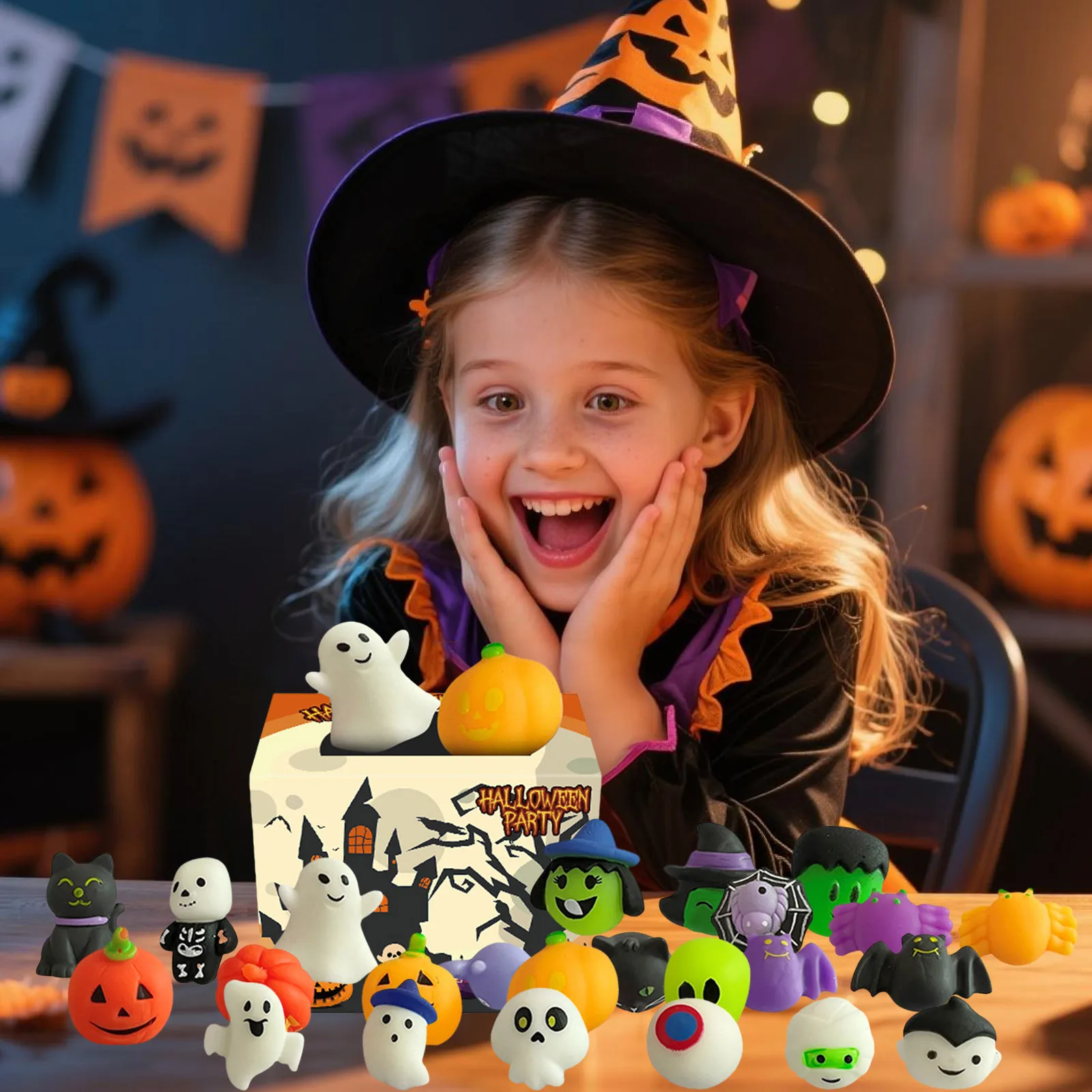 Bubble poussoir 24 ou 36 pièces de jouets d'Halloween doux avec 12 personnages d'Halloween citrouille Surprise Halloween prospector