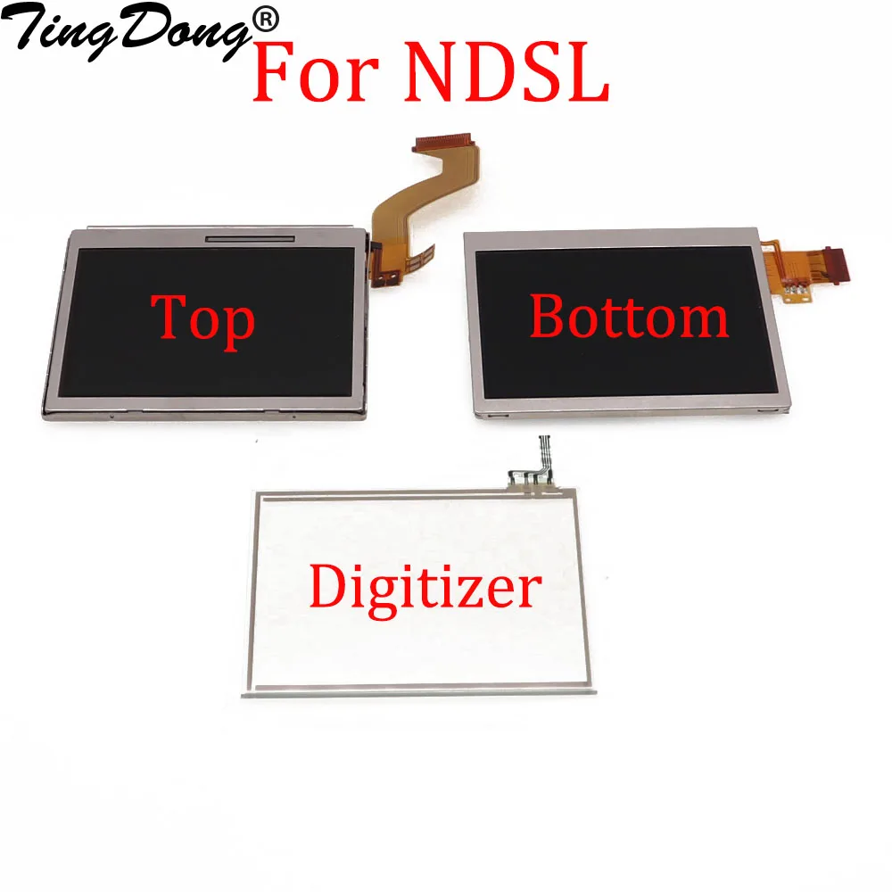 Replacement Top Upper / Lower Bottom LCD Display Screen Touch Screen Digitizer Glass For Nintend DS Lite NDSL Game Console