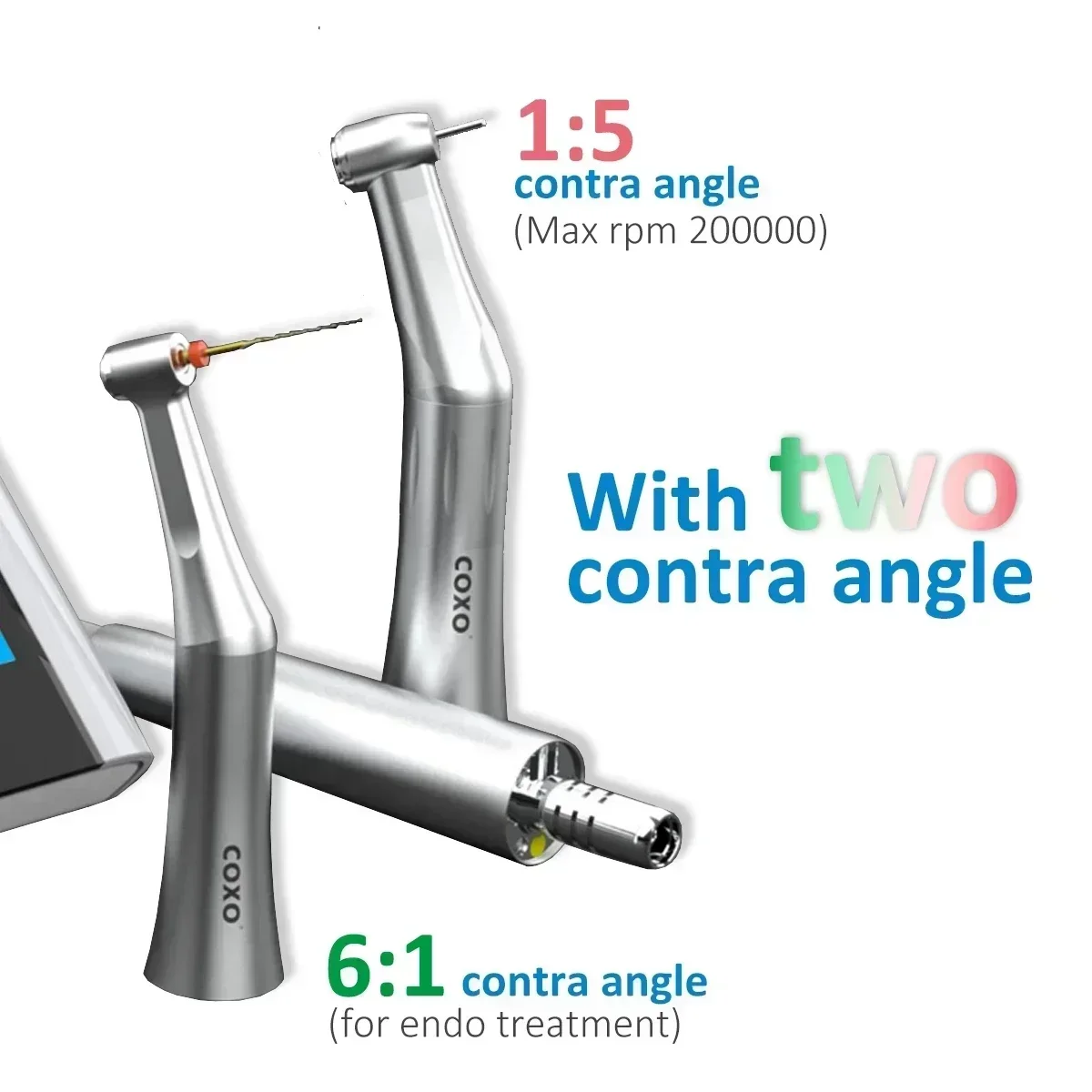 COXO C-Puma Master 2 In 1 Design Electric  Appliance With Endo Function, Brushless Motor, LED Light  6:1 Imini head contra angle