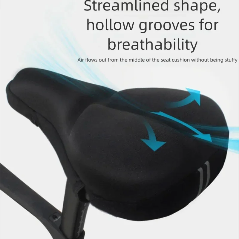 

Толстая крышка сиденья велосипеда из силиконового геля для горного велосипеда, дорожного велосипеда с Velcro - удобная подушка для сидения на велосипеде