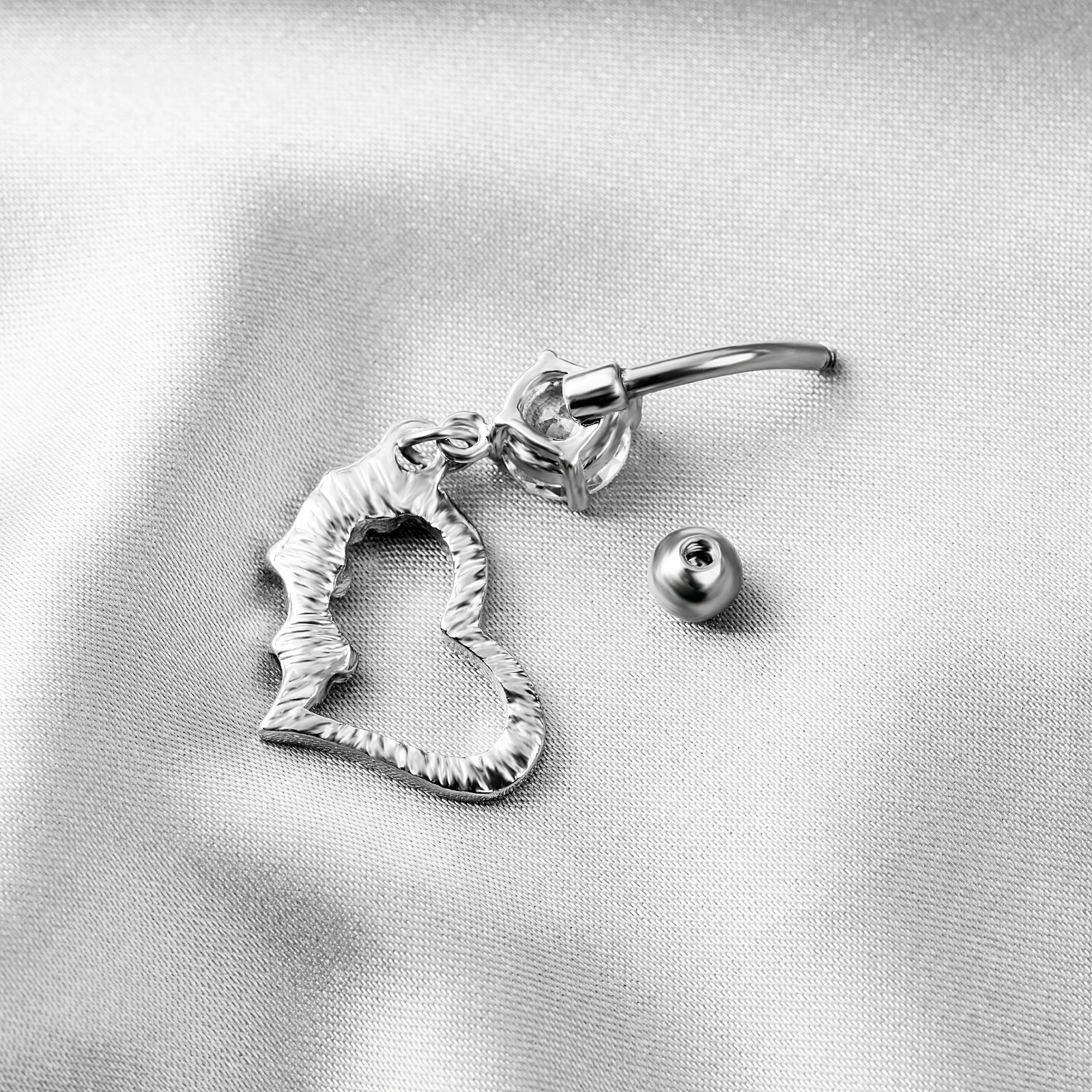 Fashion Sexy Simple Stainless Steel Bellybutton Piercing Love Belly Ring Navel Nail Punk Body Piercing Jewelry for Woman