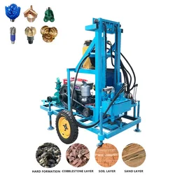 Portable Diesel Engine Track-type Water Well Drilling Rig 150m Soil Testing Drilling Rig