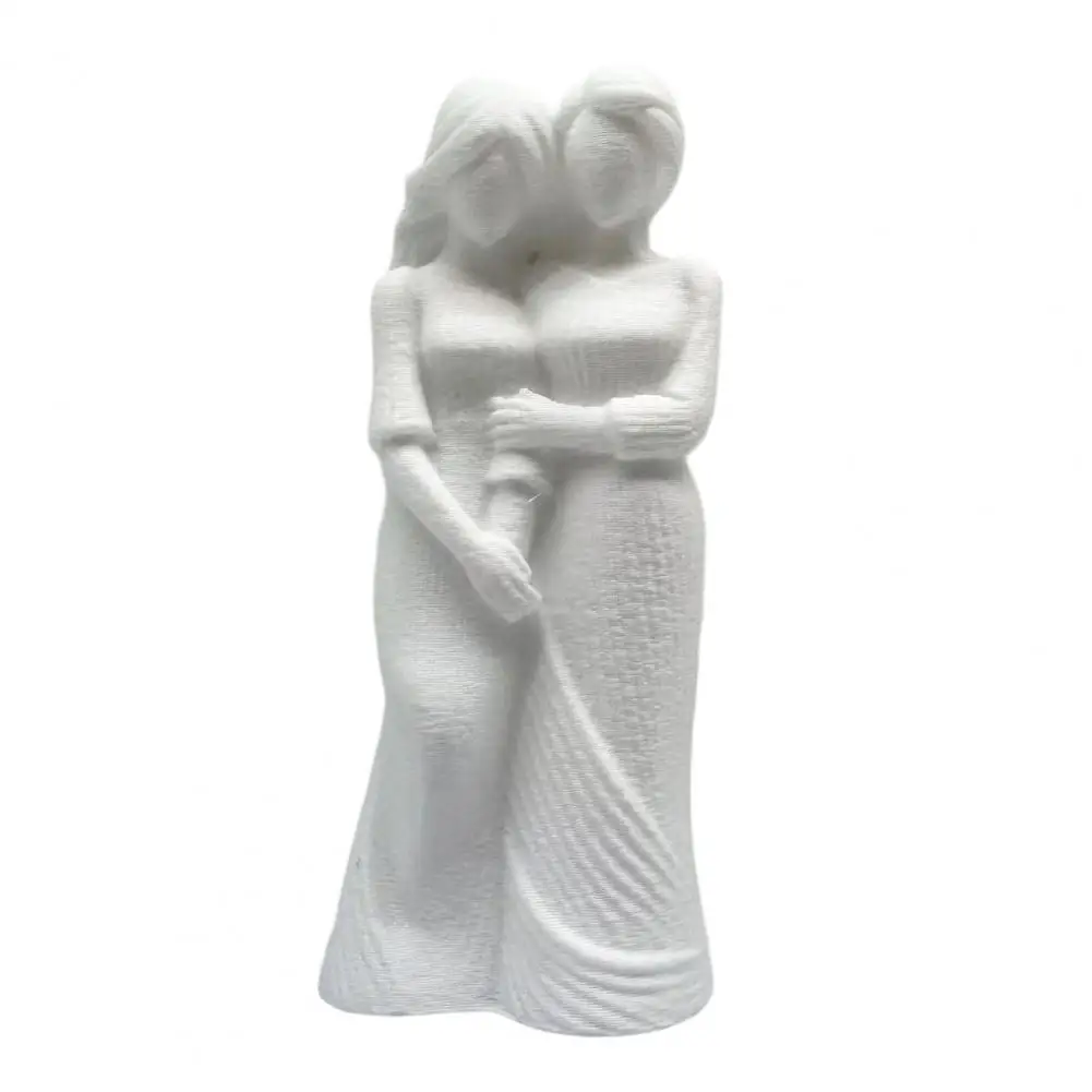 Siste Mother Daughter Art 3d Printed Forever Friends Sculpture Embracing Sister Figurines with Wide Connected Base for Women