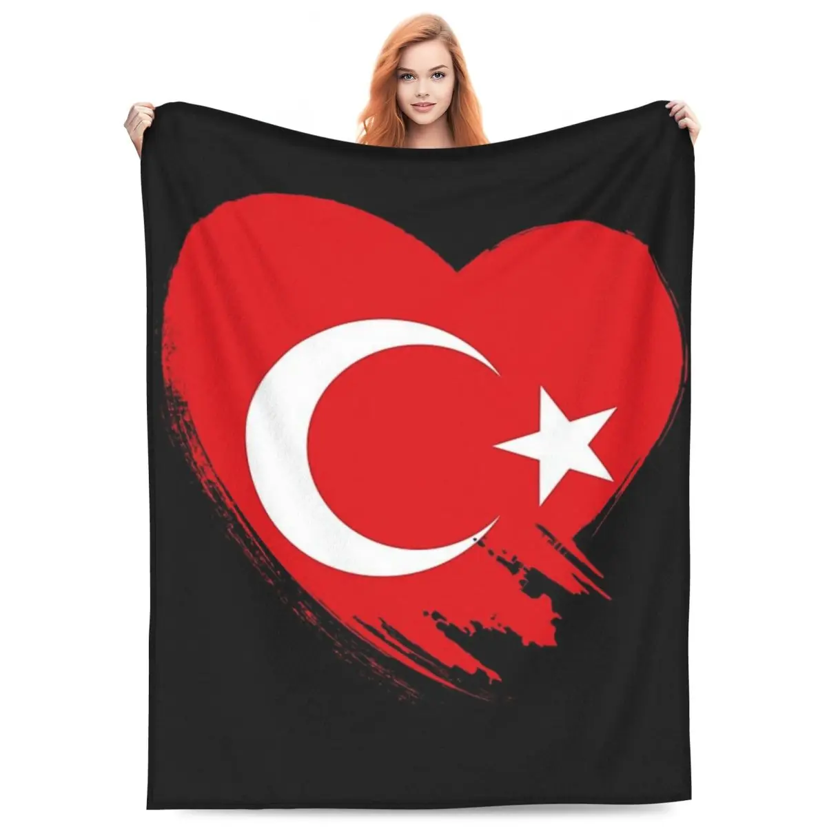 

Одеяла с флагом Республики Турции, мягкое теплое фланелевое одеяло, покрывало для кровати, гостиной, пикника, путешествия, домашний диван