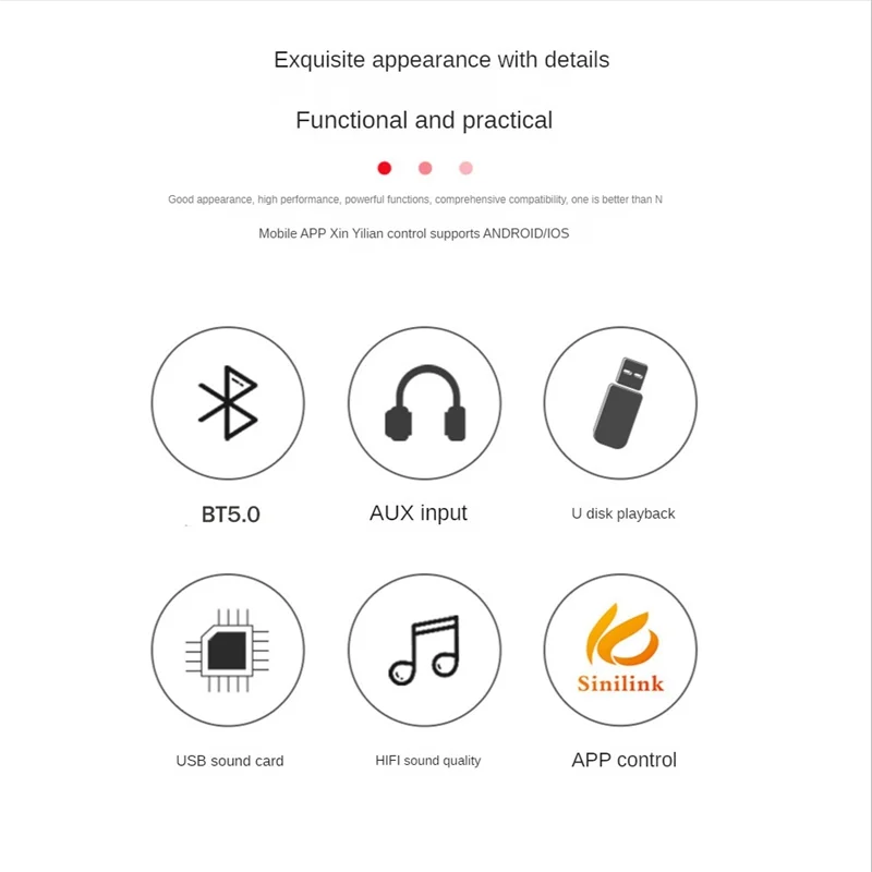 XY-T100H Bluetooth 5.0 デジタルアンプボード TPA3116D2 100Wx2 ステレオ HIFI オーディオモジュール フロント高低音調整付き DY