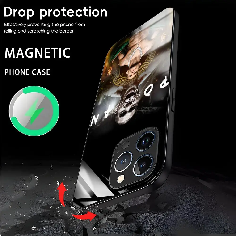 Fighting u-ufc P-PereiraES Phone Case For iPhone 16 15 14 13 12 11 X XR XS 8 Plus Mini Pro Max Glass Magnetic Phone Case