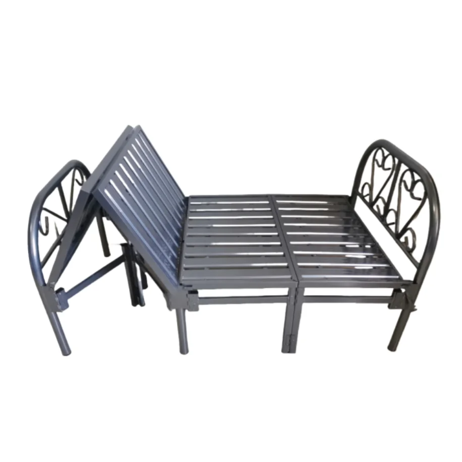 

Metal Single Bed Foldable Bed Frame White Modern Bedroom Furniture Foldable Bed