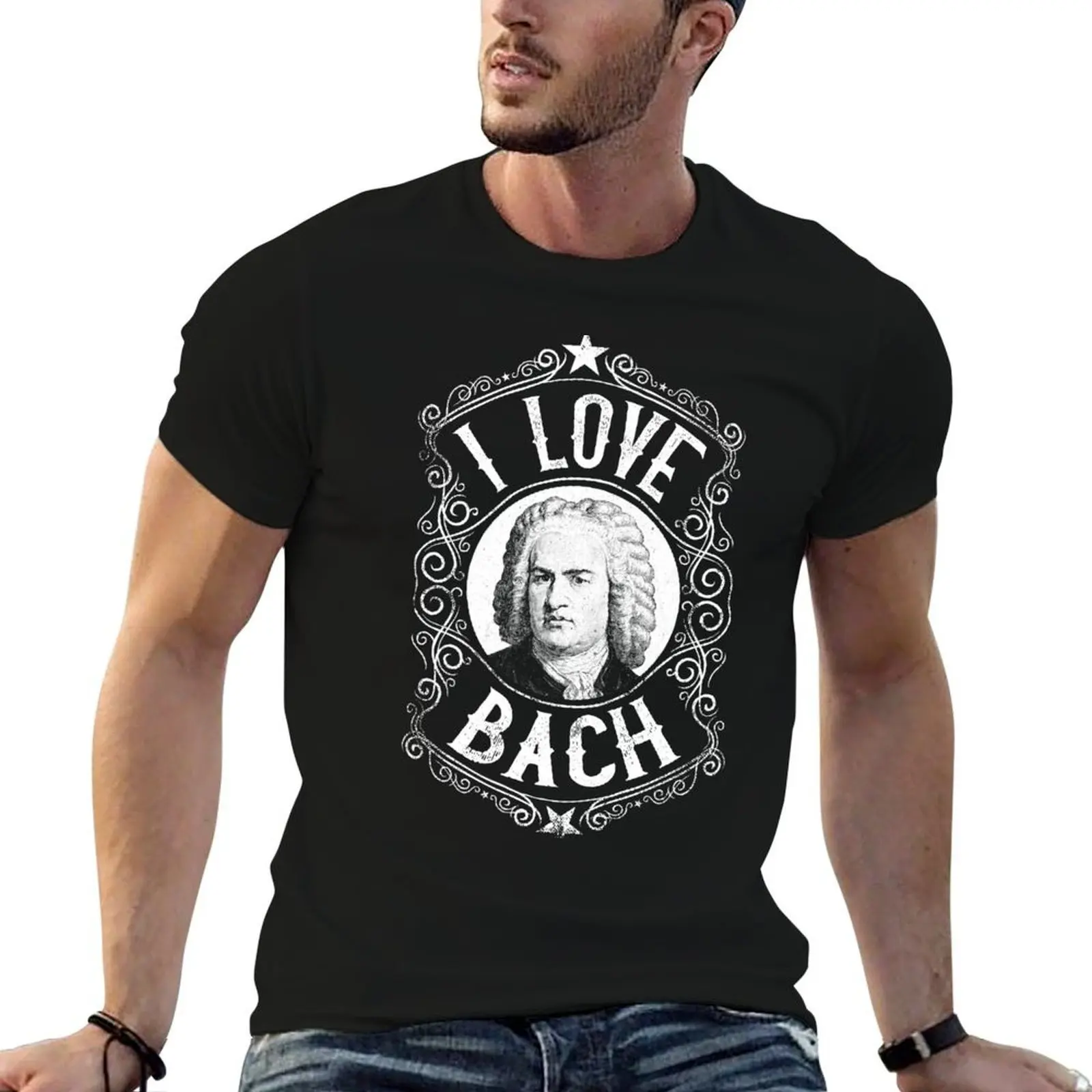 I Love Johann Sebastian Bach, German Composer T-Shirt Personalized t-shirt valentines boutique clothes men graphic t shirts