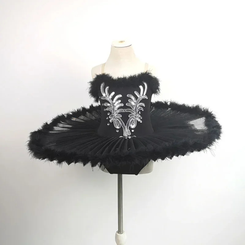 Ballerina Tutu di balletto professionale donna bambino adulto bianco nero cigno Costume bambini adulto piuma balletto Tutu bambini