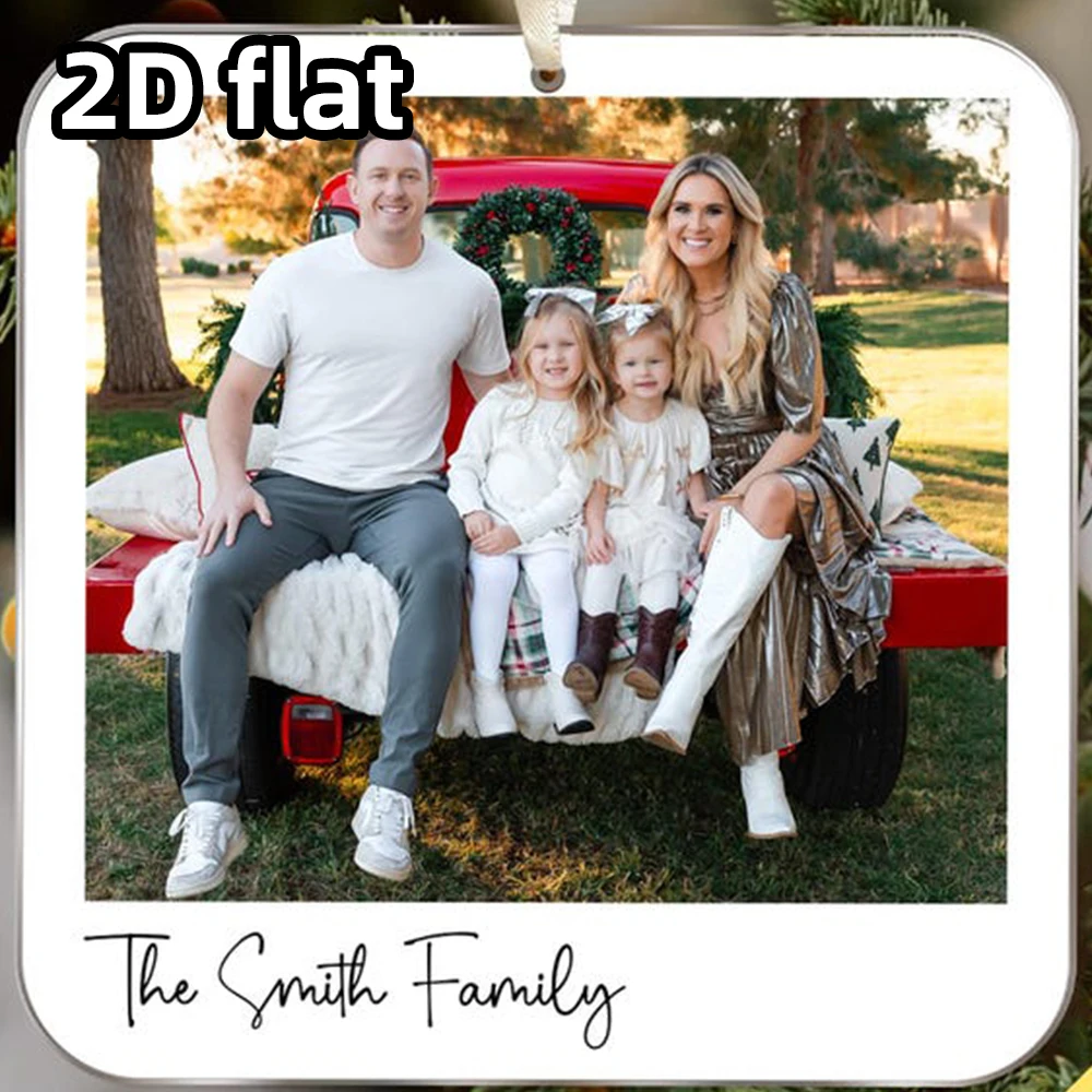 Personalized Christmas Photo Ornament 1PC, Couple Gift, Newborn Baby Photo Decoration, Family Picture Keepsake